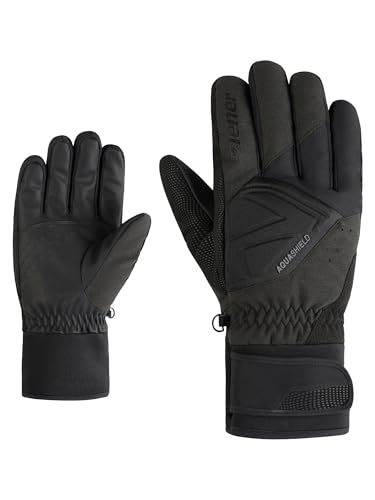 Gants de Ski Ziener GATIS-Z Noir : Gants de Sports d'hiver Homme Imperméables