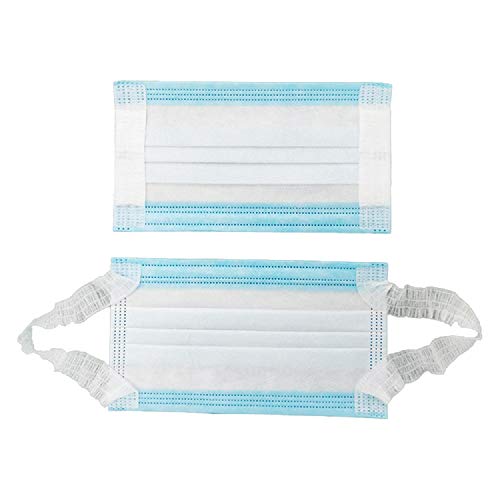 Disposible Non-Medical Mask 50PCS Wide Band 3Plys Anti-Toxic Filter Dust Prevent Skin-Friendly Non-Woven Fabric Meltblown (White)