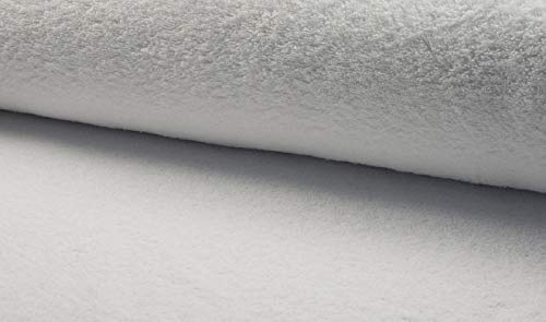 Die Stofftante Frottee, Uni, weiß 50x160 cm Meterware Cover