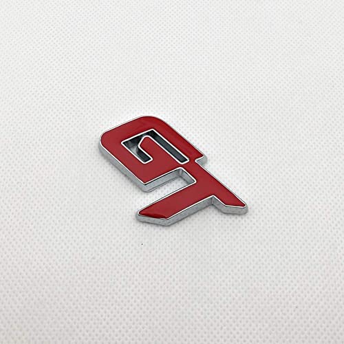 Image of Emblems for Car & Bike Metal Lo.go and Grill Me.tal Lo.go, Auto Accessories for Car Emblem 3D Badge Auto Racing Sport Sticker Grand Tourer Decal. (GT Chrome RED Logo)