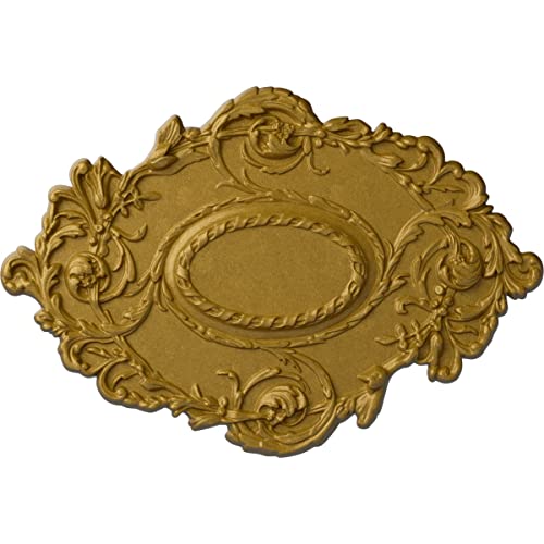 Ekena Millwork CM30KIPGS 30-3/8" x 20-3/4" x 1" Kinsley Flowing Leaf Ceiling Medallion, Pharaoh's Gold
