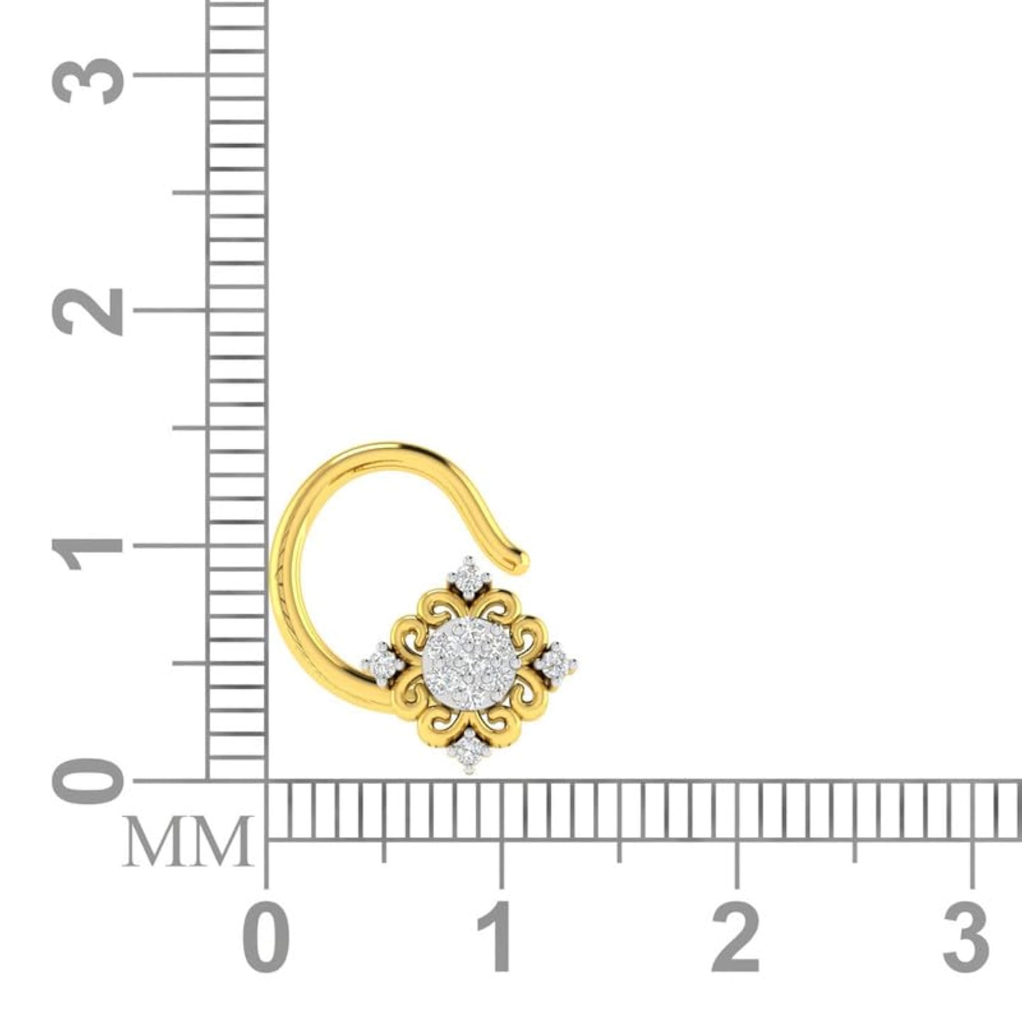 Women's 9K BIS Hallmarked Yellow Gold Stud Nosering