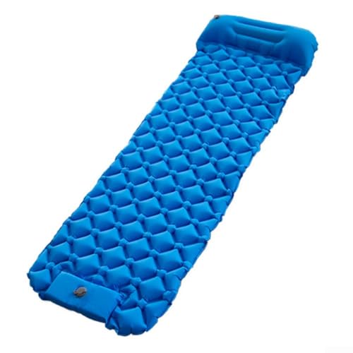 Colchoneta inflable para acampar con almohada, eleva tus aventuras al aire libre con una configuración sin esfuerzo (azul marino)