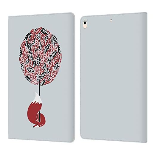 Head Case Designs Officiellt Licensierade Robert Farkas Cherry Tree Fox Läder Book Plånboksfodral Kompatibelt med Apple iPad Air (2019)