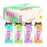 NICKS Mix de Barritas Protein wafer | 25% Proteína | 203 calorías | Proteicas Oblea Chocolate Sin Azúcar Añadido Low Carb Snack Bar Sin Gluten (9 x40g)