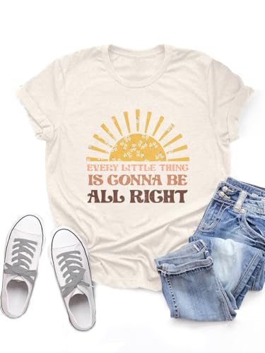 Womens Graphic Tee Shirts Trendy Casual Summer Loose Fit Short Sleeve Tshirts for Women