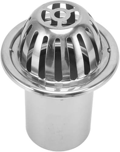 Roof Floor Drain 4 Inch Stainless Steel Dome Floor Drain Cover Non Blocking Rain Bucket Drainage Parts for Outdoor Yard Balcony
