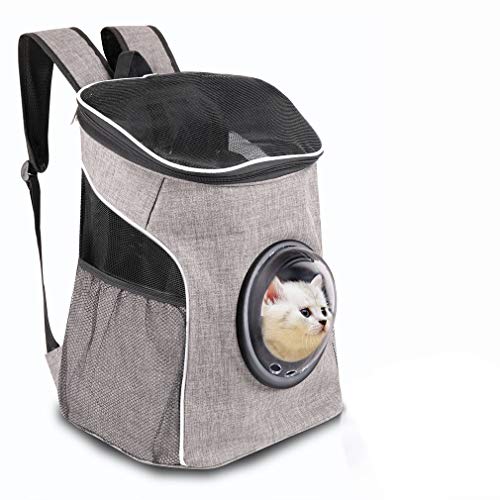 Mochila para mascotas Yingjee, para perros y gatos pequeños, mochila para perros y gatos, con parte superior abierta, malla transpirable para senderismo, ciclismo y viajes al aire libre