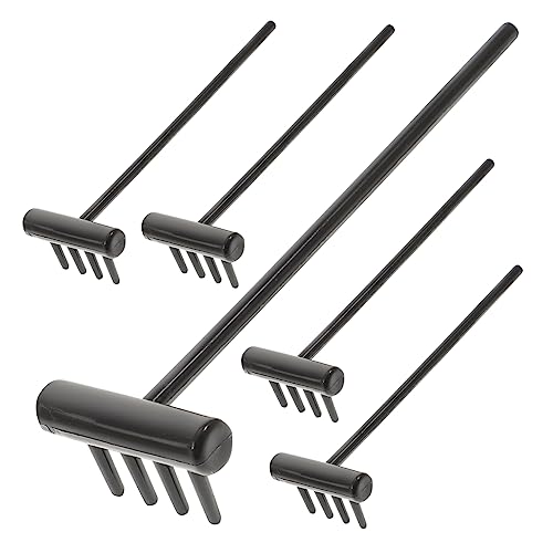 DOITOOL 6 Piezas rastrillo de Arena decoración Dormitorio tamishome Jardin menaje jardín de Arena Zen rastrillo en Miniatura Micro rastrillos de Escritorio rastrillos Zen el plastico Black