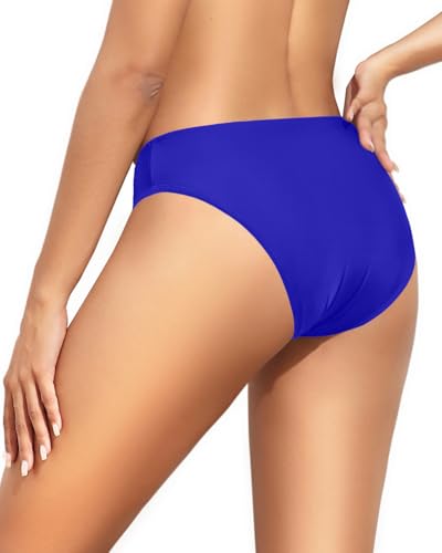 Image of Women Bikini Bottom Full Coverage Bathing Suit Bottoms Swimsuit Bottom | Low Waist Design, Side Strap Cutout, Full Rear Coverage, Secure Fit, Soft Breathable Fabric