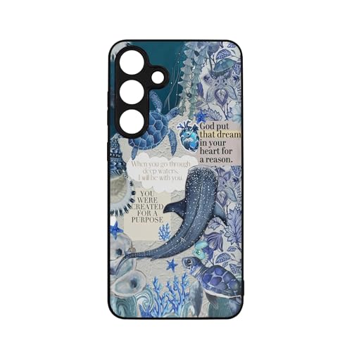 qizjio Whale Shark Phone Case Shockproof Protective Christian Cover for Samsung Galaxy S24 FE