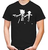Pulp Fiction Son Goku & Piccolo T-Shirt | Kult | Dragonball | Anime | Manga | Piccolo | DBZ | Vegeta| Freezer | Herrn | Männer (XXL)