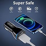 Car Charger & 2 Meters Cable For Google Pixel 8 9 Pro/Pixel 6A 7 Pro/Moto E20 E40 Edge 50 G35 G55 G34 G54 G04 Dual Port Type C+USB PD Fast Car Charger Power Adapter Plug Cigarette Lighter 18W - Image 4