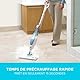 BLACK+DECKER Dampfreiniger Steam Mop Deluxe/Stehender Dampf Mop für versiegelte Hartböden/Bodenreinigung mit waschbarem Microfaser-Pad / 180° drehbarer, herausnehmbarer Fuß / 1600W - FSM1630