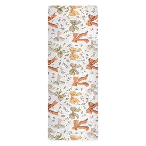 Waassud Esterilla de yoga con lazos dibujados a mano, para ejercicio, gimnasio, pilates, antideslizante, para mujeres y hombres, con bolsa de transporte, 71 x 26 pulgadas
