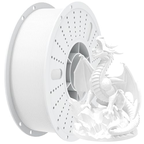 PINBALL PETG 3D Printer Filament 1.75mm High Precision Durable Moisture-Proof Strong Filament Mith Better Flow Dimensional Accuracy +/- 0.02mm Suitable for Most FDM 3D Printers 1 Kilogram White