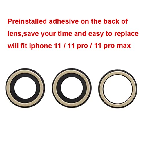 Perzework Original Back Rear Camera Lens Glass Replacement For Iphone 11 Pro Max And Iphone 11 Pro And Iphone 11 With Pre-Installed Adhesive And Reparing Toolkit #TOP2
