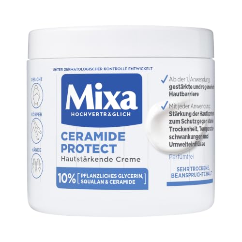 Mixa Hautstärkende Ceramide Pflegecreme gegen trockene Haut, 400 ml – Ansicht 1