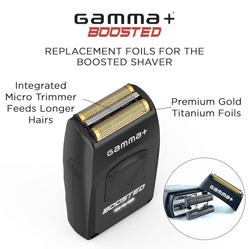 Gamma+ Boosted Shaver Replacement Foil Head in Gold Titanium