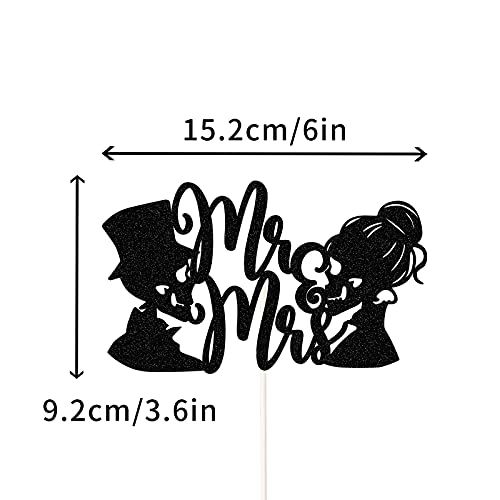 Black Skull Mr And Mrs Cake Topper,Mr And Mrs Skull Wedding Cake Toppers,Spooky Engaged Theme Party Decor ,Halloween Decorations. #TOP1
