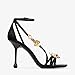 MissHeel Gold Rhinestone Heels for Women Flower Shoes Golden Stiletto Heels Sexy Sparkly High Heel Sandals with Ankle Strap Size 7