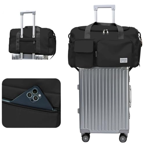 Bolsa Feminina de Academia Esporte Mala de Viagem Masculina Feminina Fitness (Preto)
