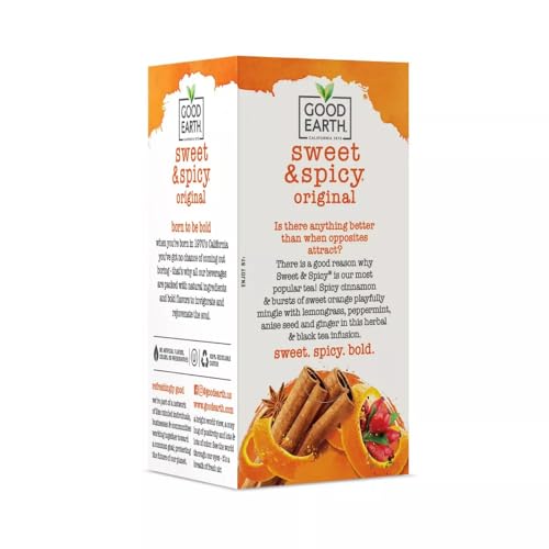 Good Earth Herbal & Black Tea Blend Original Sweet And Spicy -- 18 Tea Bags - 2 pc