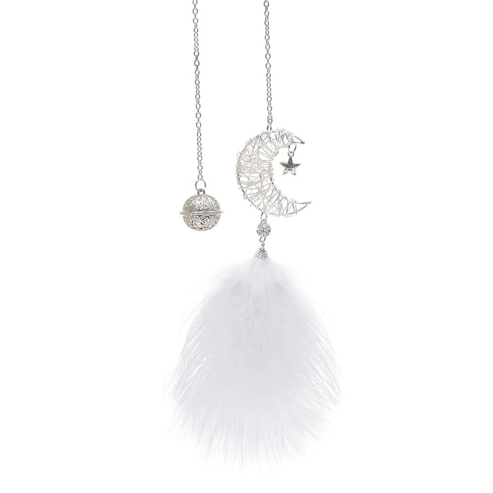 Pendentif Attrape-rêves Pour Rétroviseur Voiture - Ornement Plume Et Arbre De Vie En Cristal, 48 Cm