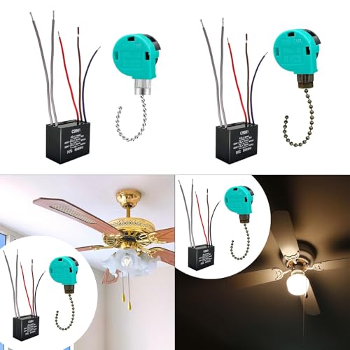 Image of Ceiling Fan Switch Professional Cbb61 Capacitor High Performance Silver Chain|Home & Garden|Lamps, Lighting & Ceiling Fans|Lighting Parts & Accessories