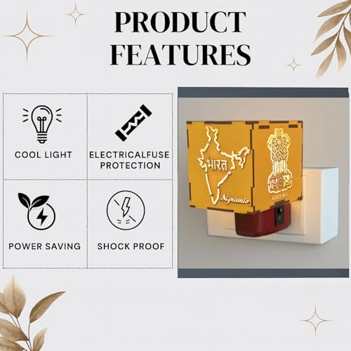 Image of SIGNAMIO Auto Cut Wooden Bharat Camphor Kapoor Bakhoor Oud Aroma Oil Diffuser Incense Dhoop Burner Electrical Stand Machine for Home Fragrance with Night Lamp