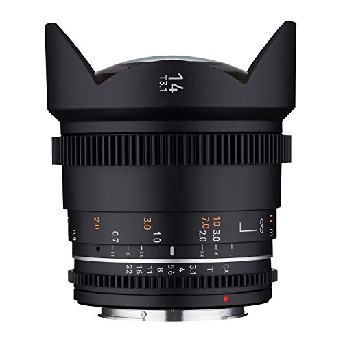 Samyang MF 14mm T3,1 VDSLR MK2 Canon EF – lichtstarkes T3,1 Ultraweitwinkel Cine- und Video Objektiv für Canon EF Mount, 14 mm Festbrennweite, Follow Focus Zahnkränze Vollformat und APS-C 8K Auflösung – Bild 4