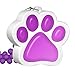 FlashingBlinkyLights Light Up Purple Paw Print Charm LED Necklace