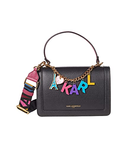 Image of KARL LAGERFELD Women's Simone Satchel Crossbody With Charms