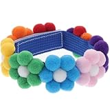 Ipetboom Adjustable Dog Collar with Flower Design Stylish Pet Neck Tie for Small Dogs and Cats Decorative Grooming Accessory Fits Most Small Breeds