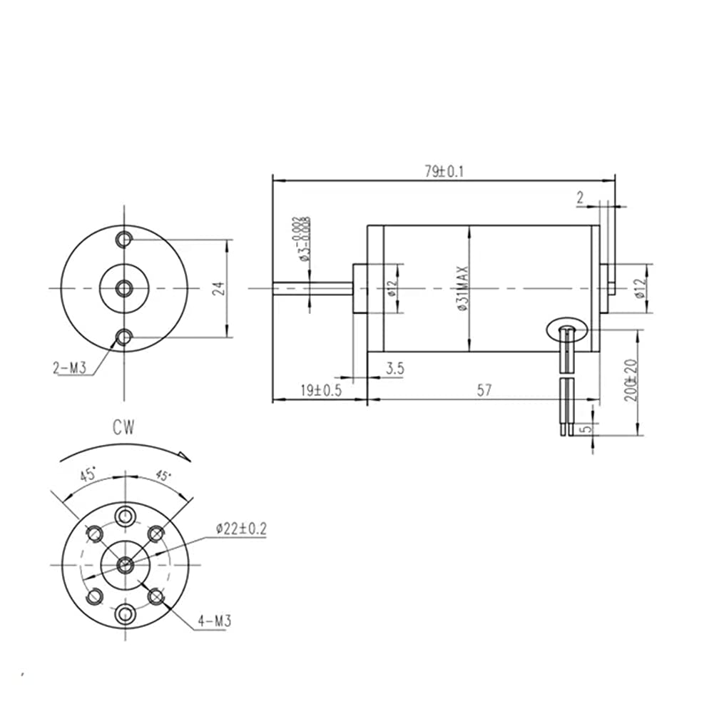 Moteur Magnetique Moteur Tubulaire Magnétique 31ZY DC 12V 6500rpm à Couple élevé Moteur Hotte Professionnelle