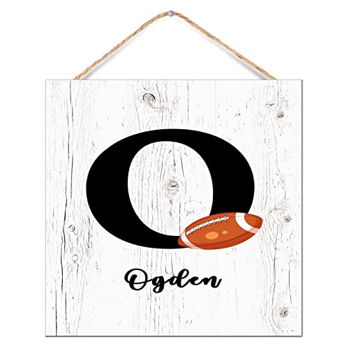Décoration murale en bois Monogram O style rustique chic 30cm - 3