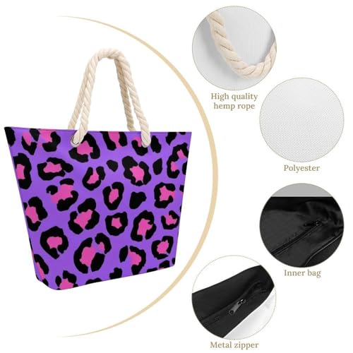 Travel Shopping Bag Dress Decor Fashion Handbag Unisex Large Hemp Rope Tote Bag3