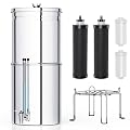 Upgrade Gravity Countertop Water Purifier Syetem,Stainless Steel Water Filter with 6-Stage Ultra Filtration,2.95 Gallon