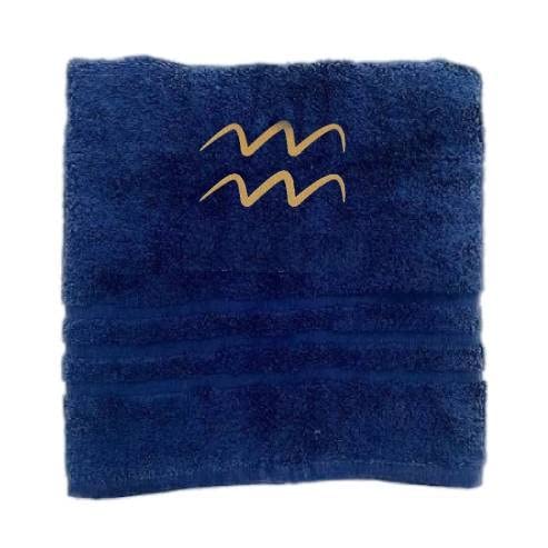 Pet-Jos Serviette de Bain personnalisée avec nom brodé Signes du Zodiaque personnalisée avec Signe Astrologique Serviette de Bain en Coton Cadeau personnalisé 100 x 50 cm (Bleu foncé, Verseau Pet-Jos Serviette de Bain personnalisée avec nom brodé Signes du Zodiaque personnalisée avec Signe Astrologique Serviette de Bain en Coton Cadeau personnalisé 100 x 50 cm (Bleu foncé, Verseau