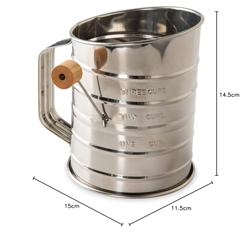 Nordic Ware Peneira de farinha, 3 xícaras, aço inoxidável