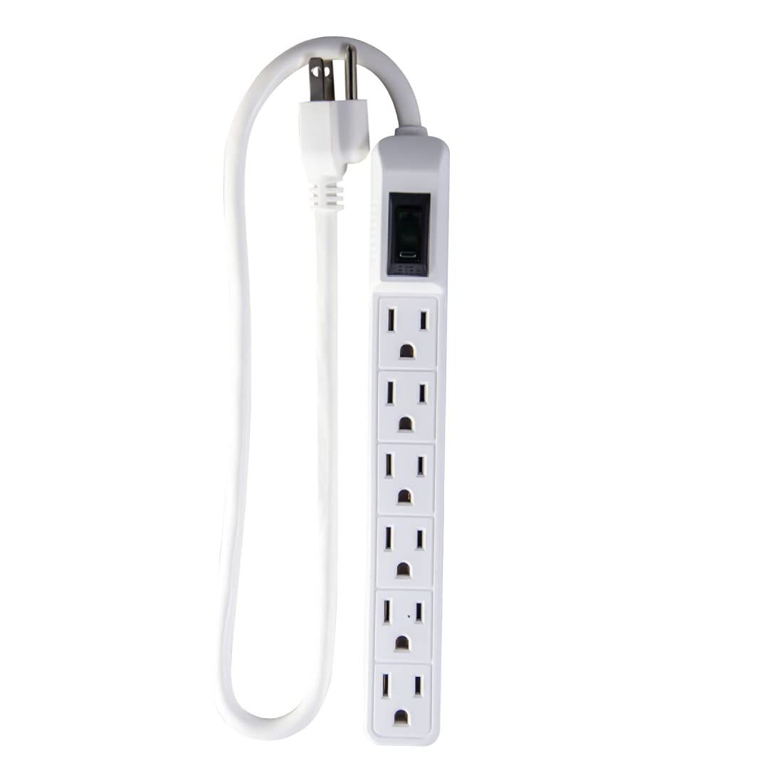 PerfPower Go GreenGoGreen Power GG-16103MIN 6 Outlet Mini Surge Protector, White