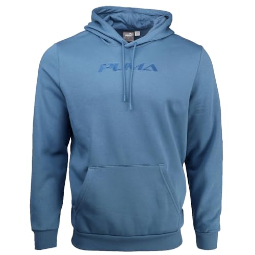 PUMA Mens Tonal Graphic Logo Pull Over Hoodie Casual Outerwear Casual Breathable - Blue - Size M