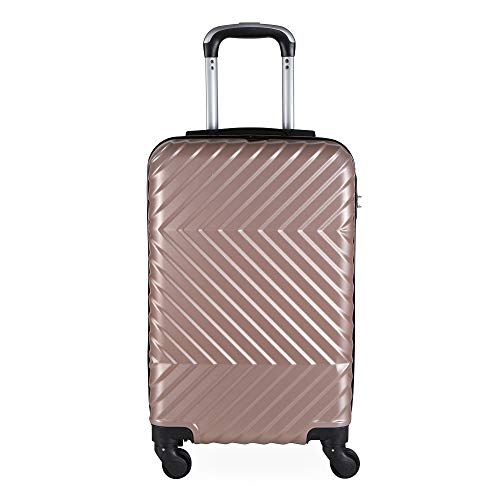 Mala de Bordo em ABS Com 4 Rodas 360 - Roncalli Denver (Rose)