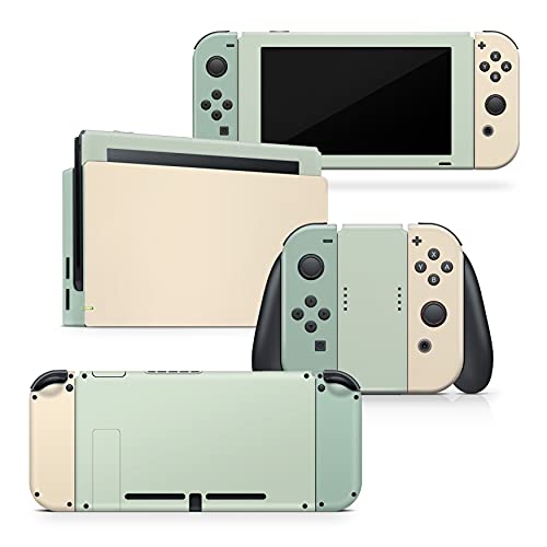 Tacky Design Retro Pastel Classic Skin Compatible with Nintendo Switch Skin Wrap Cover, Colorwave Color Blocking Skin for Nintendo Switch Stickers, Premium Vinyl 3M Full Wrap Decal.