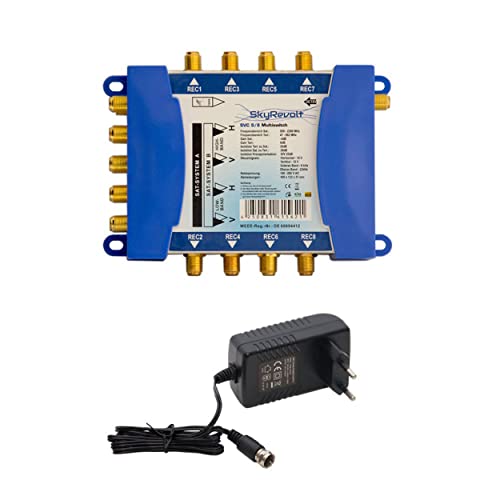 SkyRevolt SVC 9/8 Multiswitch externes Netzteil Multischalter 2 SAT für 8 Anschlüsse Satverteiler Digital HDTV FullHD 4K UHD 8K Cover