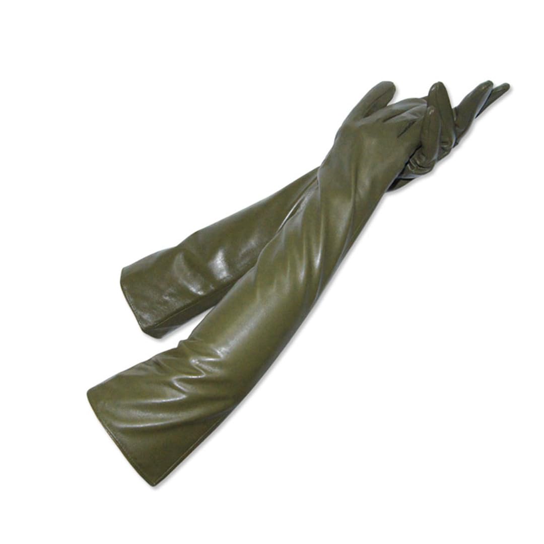 Guanti Invernali Da Donna Alla Moda In Pelle Di Pecora, Maniche Da Braccio, Guanti In Pelle Da Donna, Guanti Lunghi In Pelle Di Pecora Al Gomito