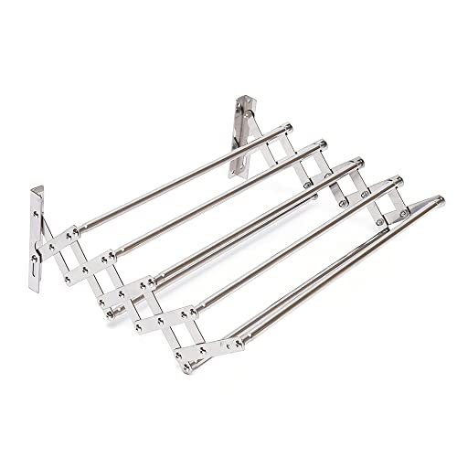 Séchoir à linge mural robuste 7 barres extensible pliable 40kg - 2