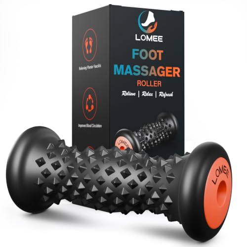 Fußroller Massagegerät zur Linderung von Plantarfasziitis, Fußgewölbe und Fersenschmerzen Tragbares Reflexzonenmassagegerät Tiefenmuskel Massageroller Schwarz