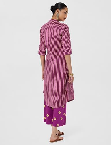 Image of BIBA Women Cambric Straight Printed Suit Set