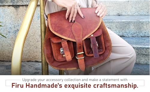 Women Vintage Style Genuine Brown Leather Crossbody Shoulder Bag Handmade Purse3